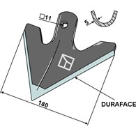 Redlica radełkowa 180mm