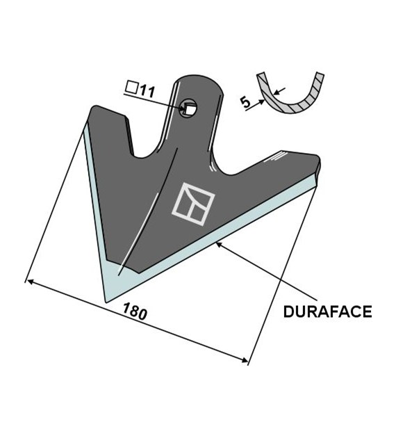 Redlica radełkowa 180mm