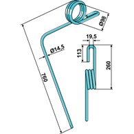 Palec zagarniający 14,5mm