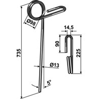 Palec zagarniający 13mm