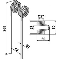 Palec zagarniający 7mm