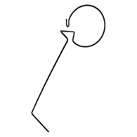 Palec zagarniający 6mm, lewy