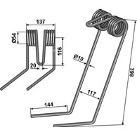 Palec zagarniający 10mm, lewy