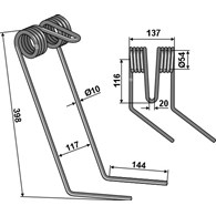Palec zagarniający 10mm, prawy