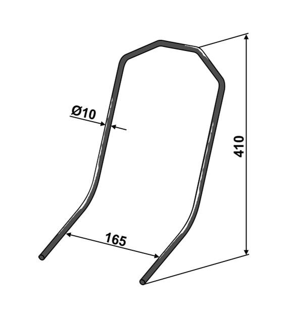 Palec zagarniający 10mm