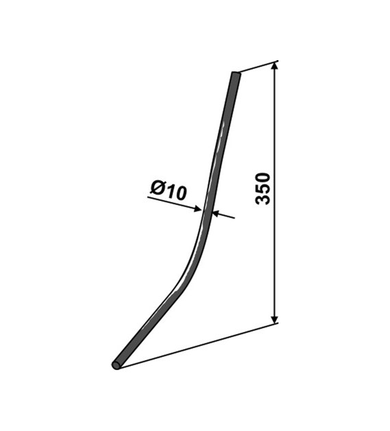 Palec zagarniający 10mm