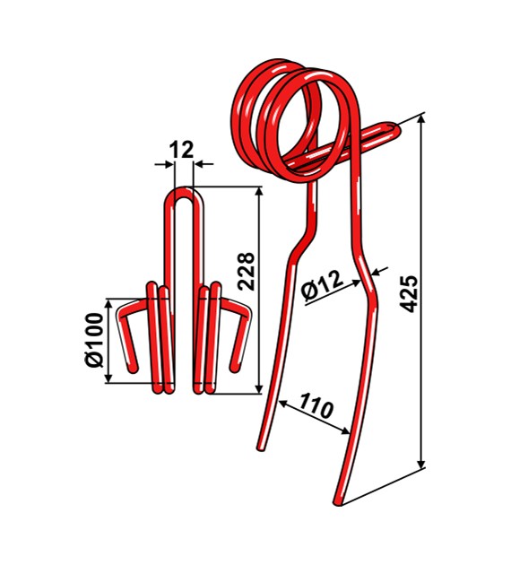 Palec zagarniający 12mm