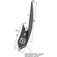 Dziób zęba - brzegowy - prawy - napawana stopem tw