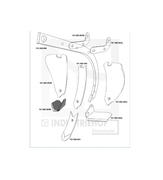 Lemiesz skrzydełkowy - prawy- Delta Flex