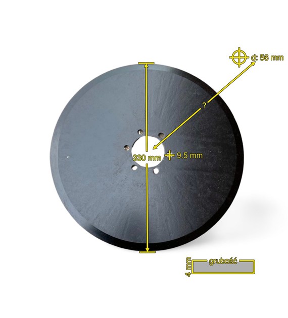 Talerz redlicy wysiewającej fi 330x4