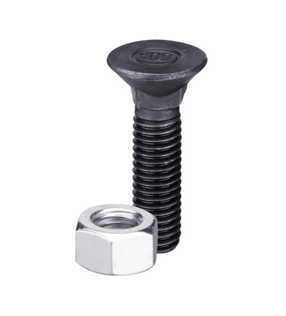 Śruba płużna kwadrat M12x1,75x45 z nakrętką