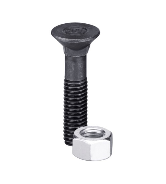 Śruba płużna kwadrat M12x1,75x55 z nakr