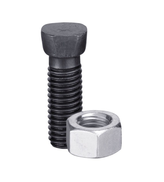 Śruba płużna dwuścięta M12x1,75x45 z nakrętką sześ