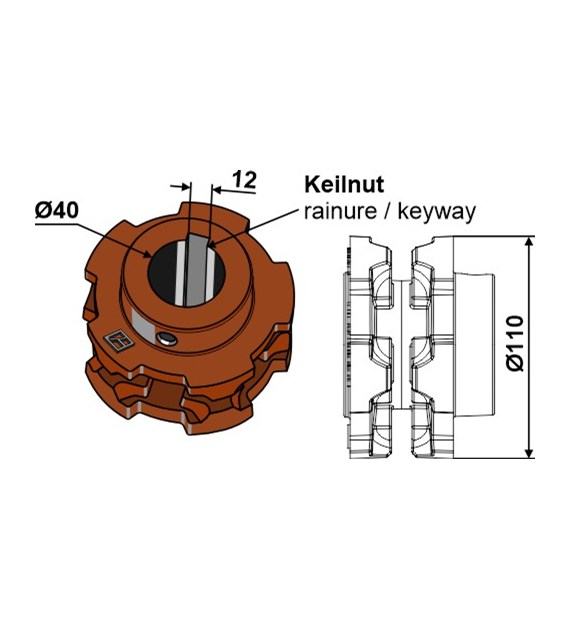 Koło łańcuchowe  110