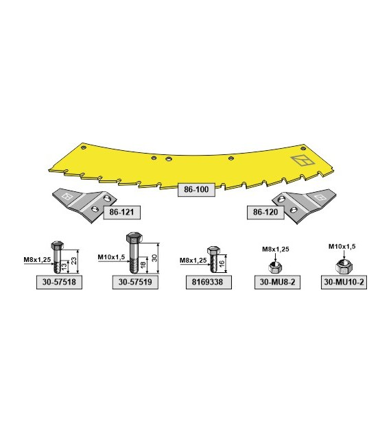 Nóż ząbkowany - zestaw