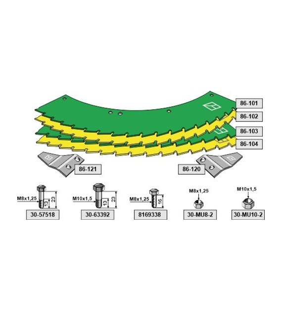 Nóż ząbkowany - zestaw