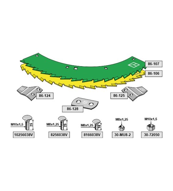 Nóż ząbkowany - zestaw