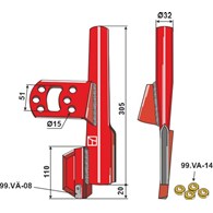 Redlica siewnika lewa, kpl. z 4 podkładkami z twor
