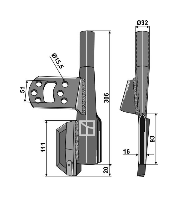 Redlica siewnika - lewa